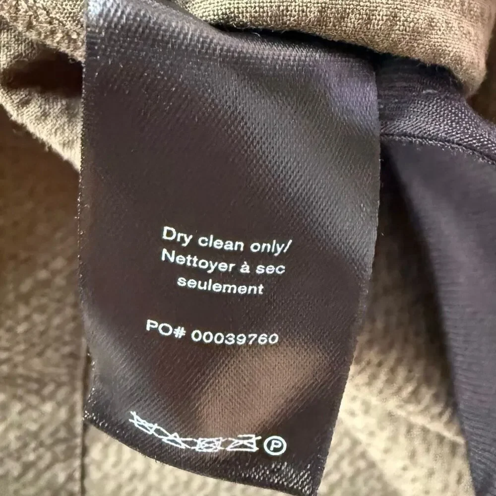 NWT Rag & Bone Camille Paper bag waist seersucker shorts in olive Size 10
